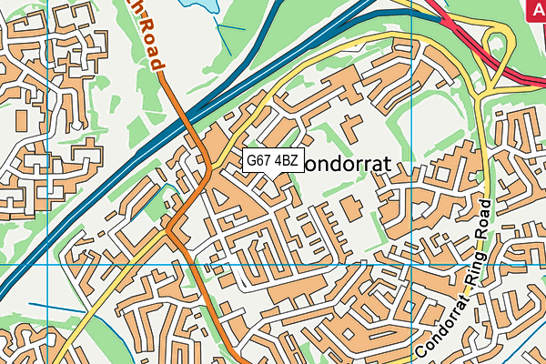 G67 4BZ map - OS VectorMap District (Ordnance Survey)