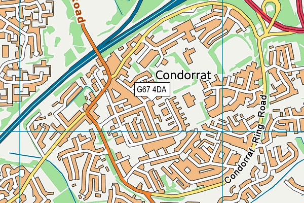 G67 4DA map - OS VectorMap District (Ordnance Survey)