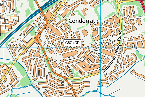 G67 4DD map - OS VectorMap District (Ordnance Survey)