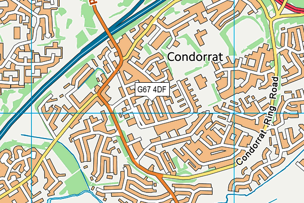 G67 4DF map - OS VectorMap District (Ordnance Survey)