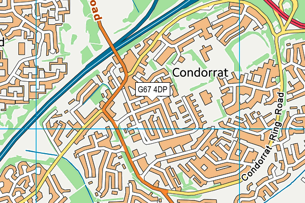 G67 4DP map - OS VectorMap District (Ordnance Survey)