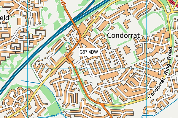 G67 4DW map - OS VectorMap District (Ordnance Survey)