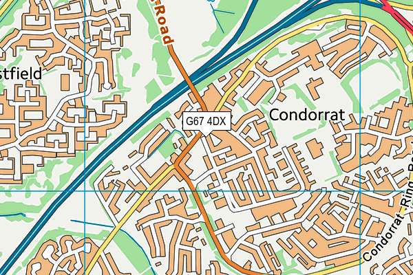 G67 4DX map - OS VectorMap District (Ordnance Survey)