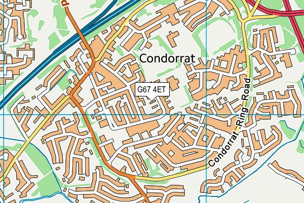 G67 4ET map - OS VectorMap District (Ordnance Survey)