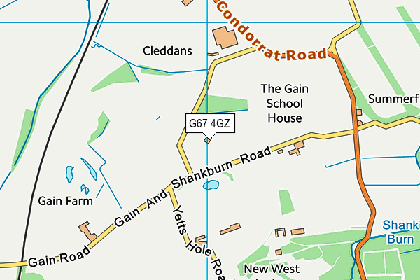 G67 4GZ map - OS VectorMap District (Ordnance Survey)