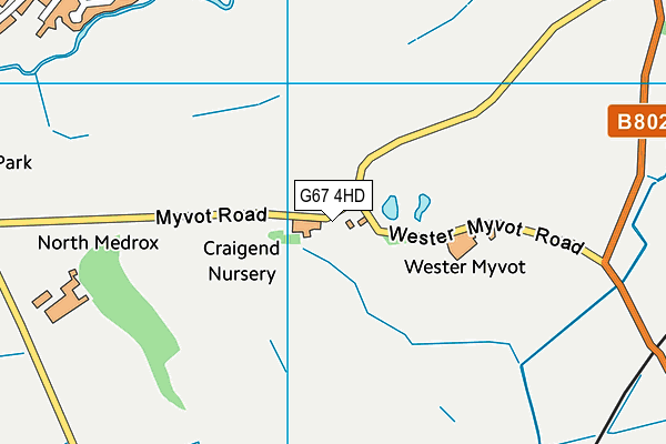 G67 4HD map - OS VectorMap District (Ordnance Survey)