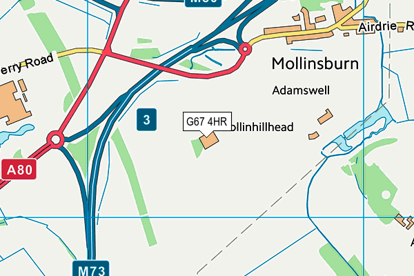 G67 4HR map - OS VectorMap District (Ordnance Survey)