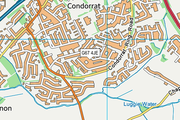 G67 4JE map - OS VectorMap District (Ordnance Survey)