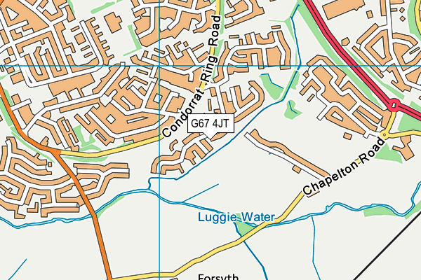 G67 4JT map - OS VectorMap District (Ordnance Survey)