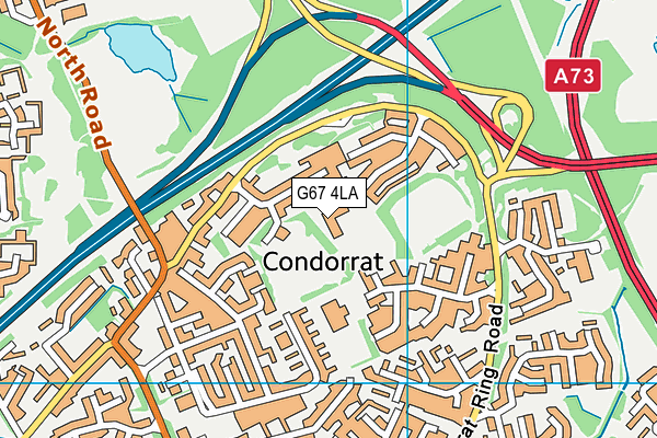 G67 4LA map - OS VectorMap District (Ordnance Survey)