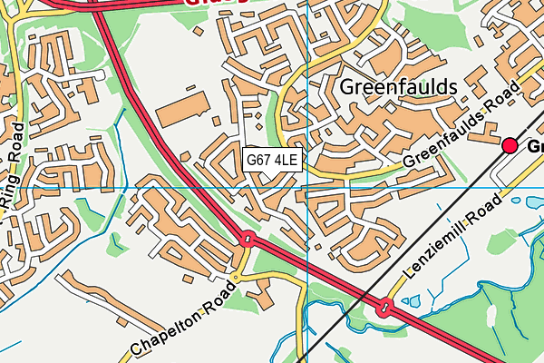 G67 4LE map - OS VectorMap District (Ordnance Survey)