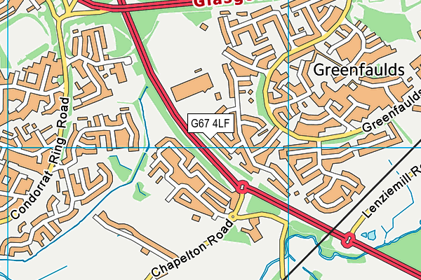 G67 4LF map - OS VectorMap District (Ordnance Survey)