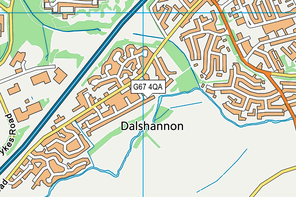 G67 4QA map - OS VectorMap District (Ordnance Survey)