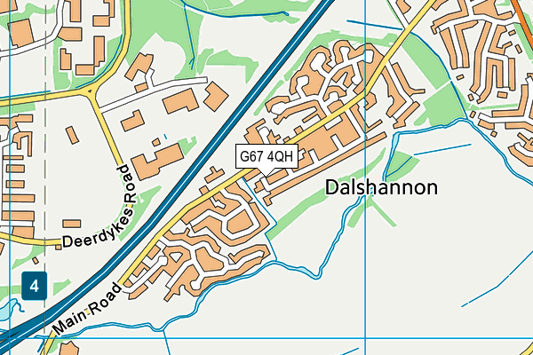 G67 4QH map - OS VectorMap District (Ordnance Survey)