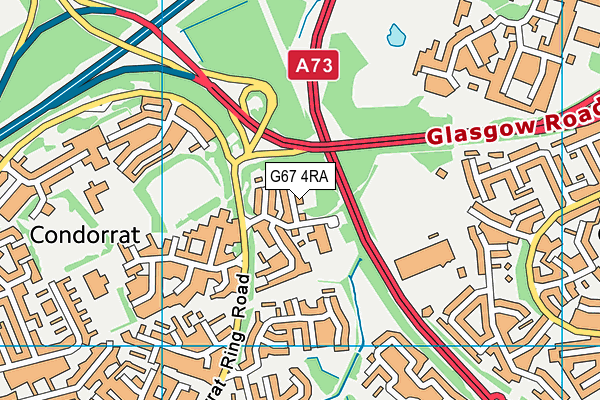 G67 4RA map - OS VectorMap District (Ordnance Survey)