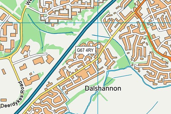 G67 4RY map - OS VectorMap District (Ordnance Survey)