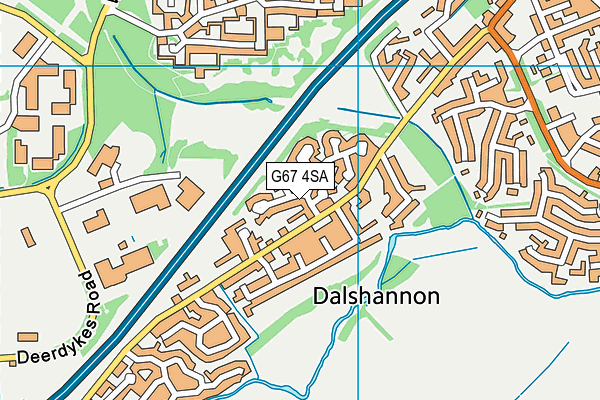 G67 4SA map - OS VectorMap District (Ordnance Survey)