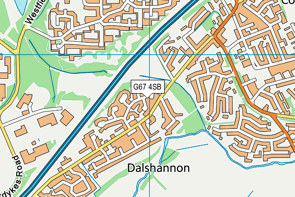 G67 4SB map - OS VectorMap District (Ordnance Survey)