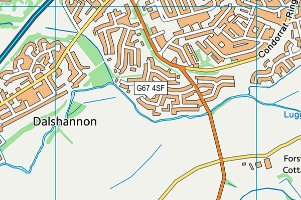 G67 4SF map - OS VectorMap District (Ordnance Survey)