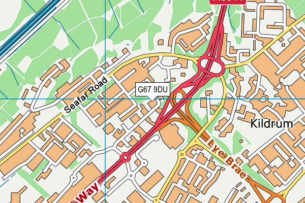 G67 9DU map - OS VectorMap District (Ordnance Survey)