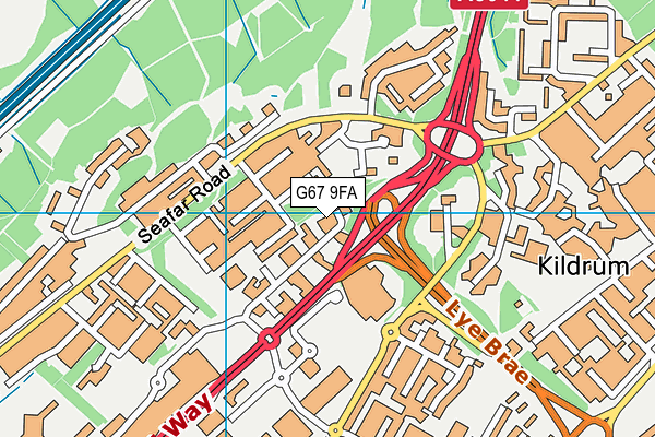 G67 9FA map - OS VectorMap District (Ordnance Survey)