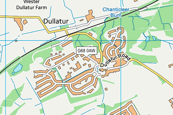 G68 0AW map - OS VectorMap District (Ordnance Survey)