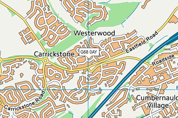 G68 0AY map - OS VectorMap District (Ordnance Survey)