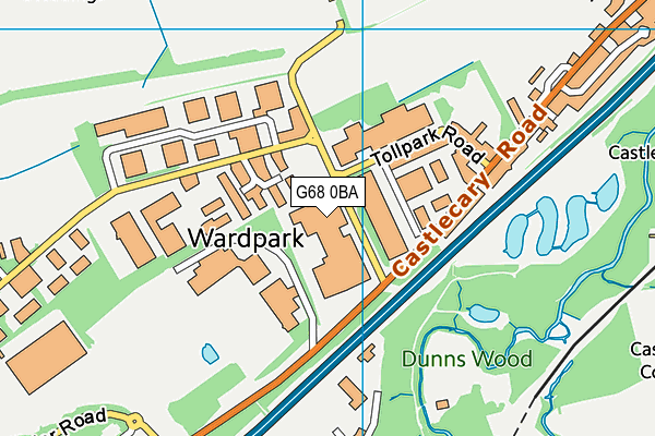 G68 0BA map - OS VectorMap District (Ordnance Survey)