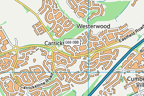 G68 0BB map - OS VectorMap District (Ordnance Survey)