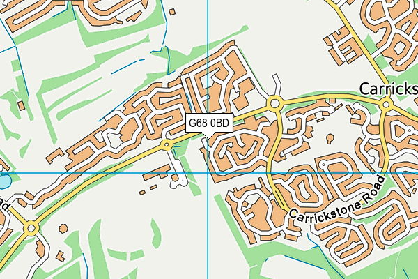G68 0BD map - OS VectorMap District (Ordnance Survey)