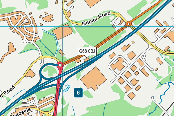 G68 0BJ map - OS VectorMap District (Ordnance Survey)