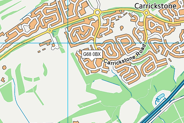 G68 0BX map - OS VectorMap District (Ordnance Survey)