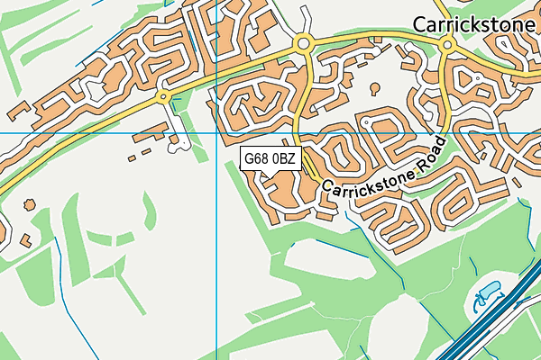 G68 0BZ map - OS VectorMap District (Ordnance Survey)