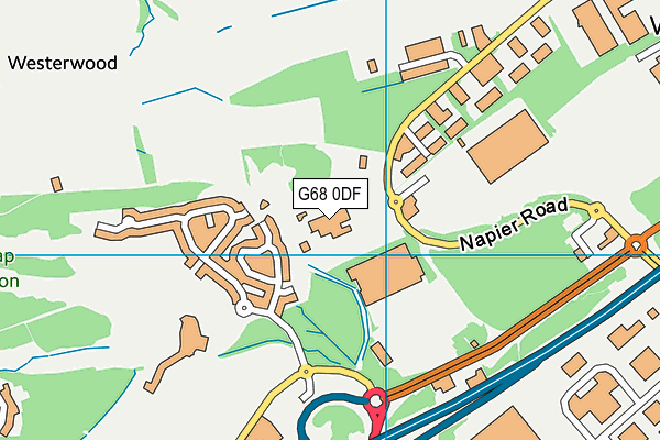 G68 0DF map - OS VectorMap District (Ordnance Survey)