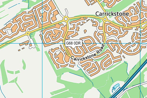 G68 0DR map - OS VectorMap District (Ordnance Survey)