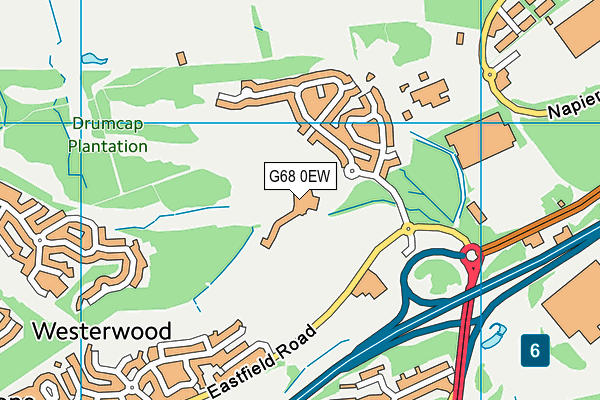 G68 0EW map - OS VectorMap District (Ordnance Survey)