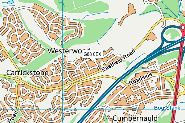 G68 0EX map - OS VectorMap District (Ordnance Survey)