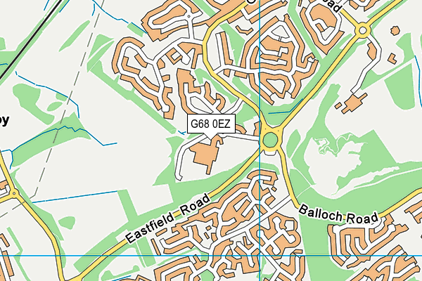 G68 0EZ map - OS VectorMap District (Ordnance Survey)