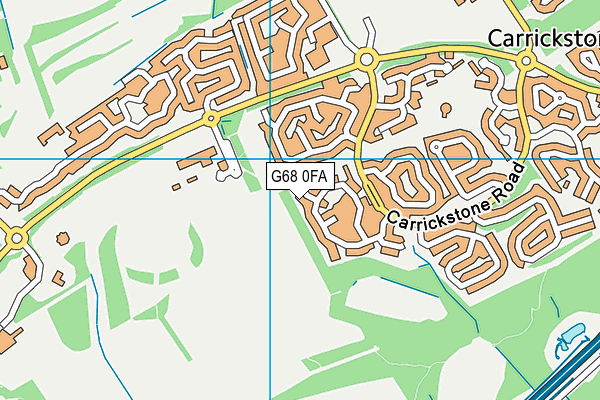 G68 0FA map - OS VectorMap District (Ordnance Survey)