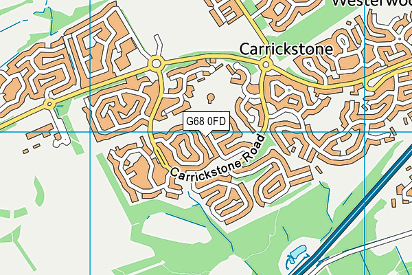 G68 0FD map - OS VectorMap District (Ordnance Survey)