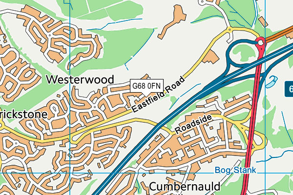 G68 0FN map - OS VectorMap District (Ordnance Survey)