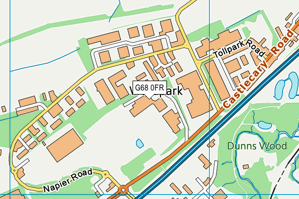 G68 0FR map - OS VectorMap District (Ordnance Survey)