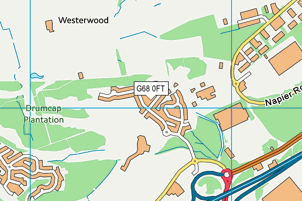 G68 0FT map - OS VectorMap District (Ordnance Survey)