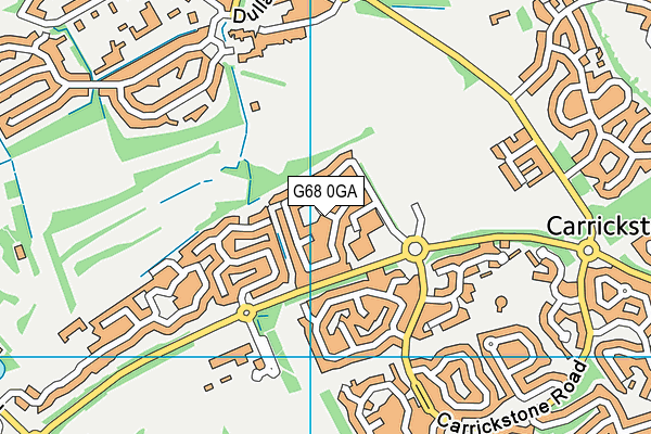 G68 0GA map - OS VectorMap District (Ordnance Survey)