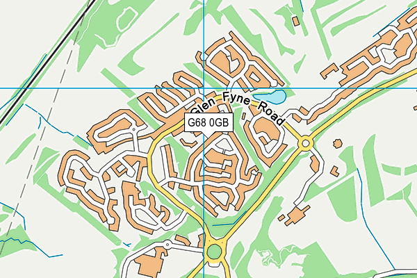G68 0GB map - OS VectorMap District (Ordnance Survey)