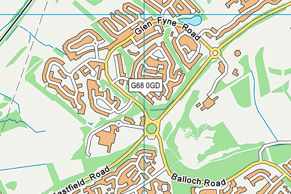 G68 0GD map - OS VectorMap District (Ordnance Survey)