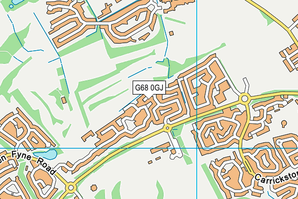 G68 0GJ map - OS VectorMap District (Ordnance Survey)