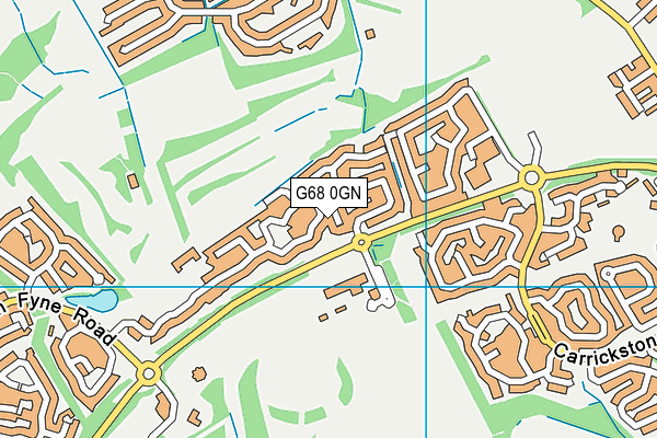 G68 0GN map - OS VectorMap District (Ordnance Survey)