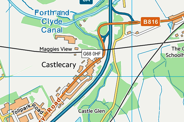 G68 0HF map - OS VectorMap District (Ordnance Survey)