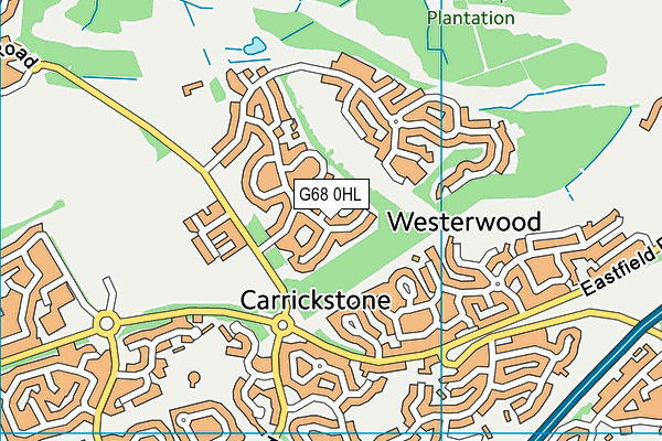 G68 0HL map - OS VectorMap District (Ordnance Survey)